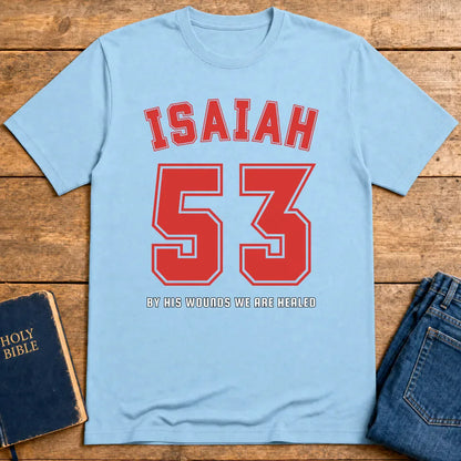 Isaiah 53 Victory T-Shirt - Light Blue