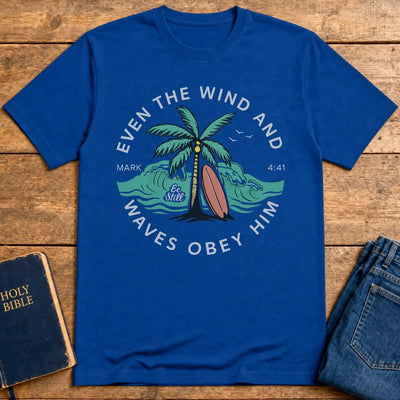 Even the Waves Obey T-Shirt - Royal