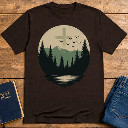Wilderness Cross T-Shirt - Dark Chocolate