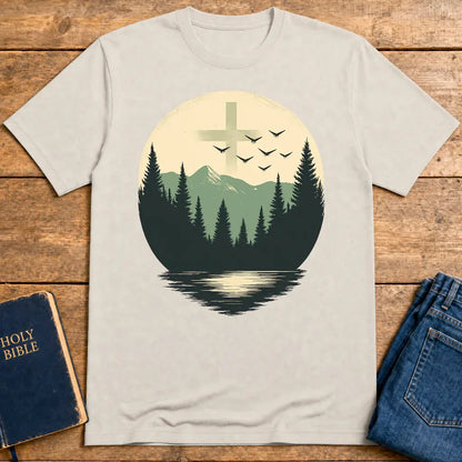 Wilderness Cross T-Shirt - Ice Grey
