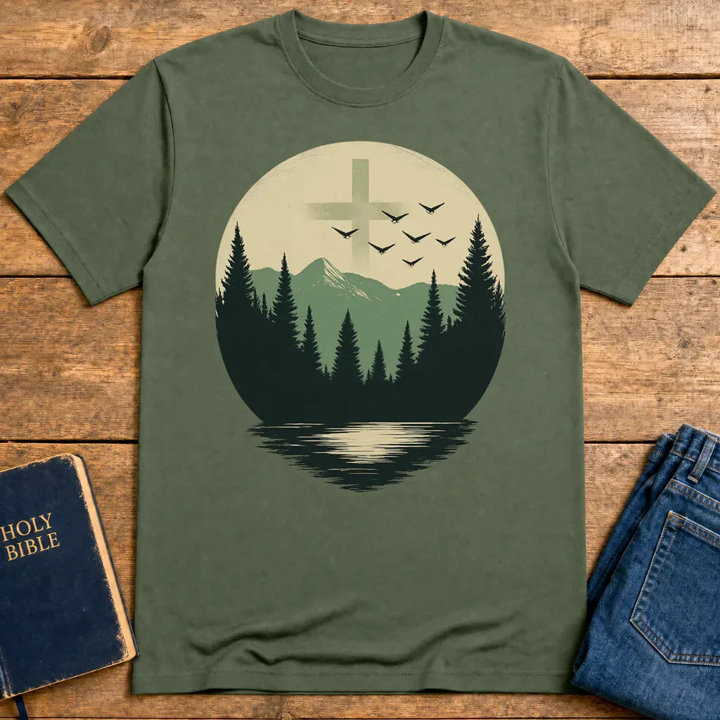 Wilderness Cross T-Shirt - Military Green