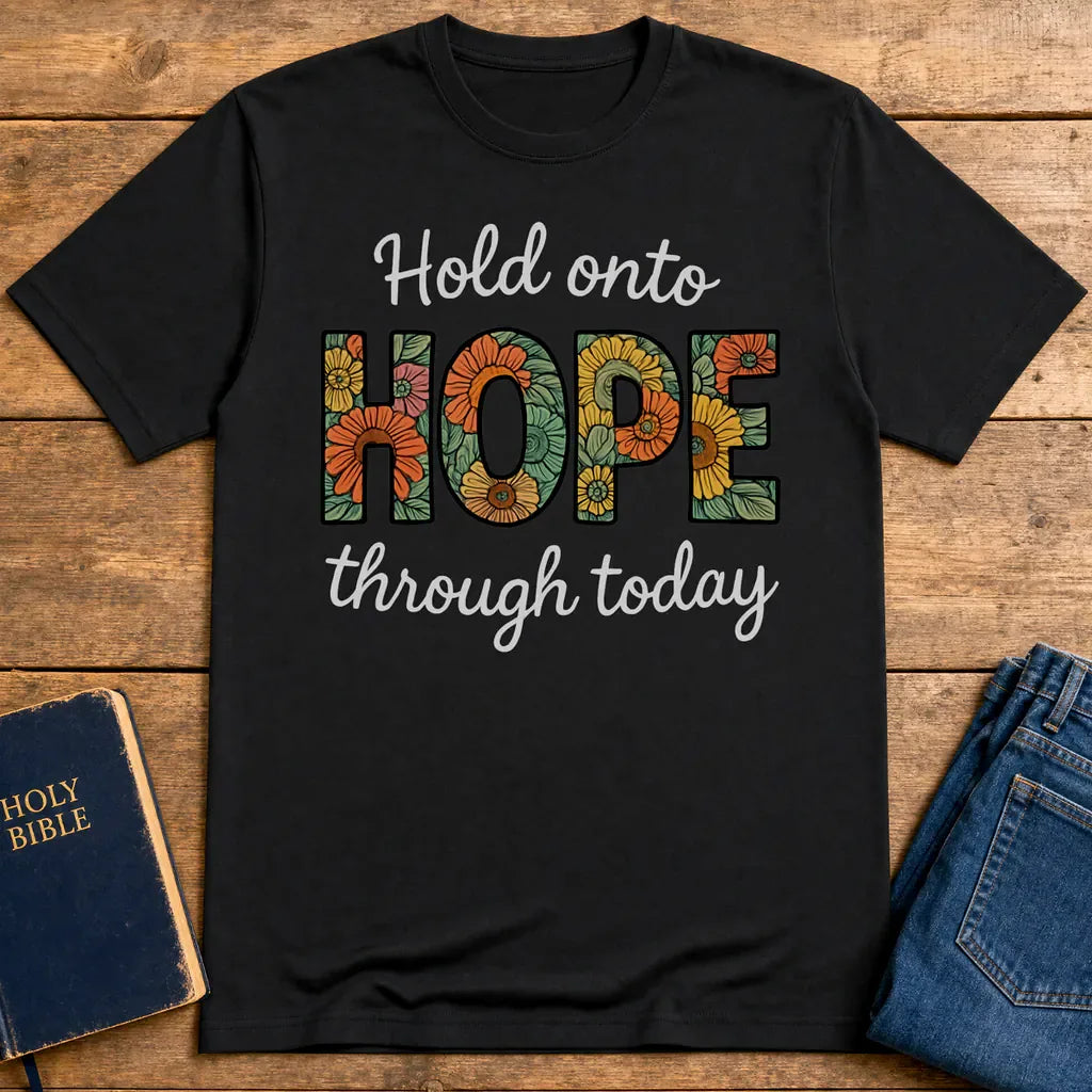 Hope Through Flowers T-Shirt - Black