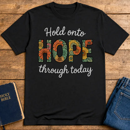 Hope Through Flowers T-Shirt - Black
