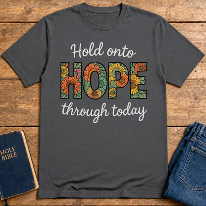 Hope Through Flowers T-Shirt - Charcoal