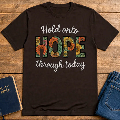 Hope Through Flowers T-Shirt - Dark Chocolate