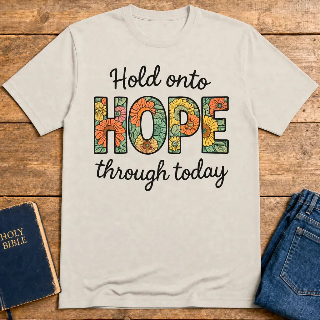 Hope Through Flowers T-Shirt - Ice Grey