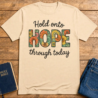 Hope Through Flowers T-Shirt - Natural