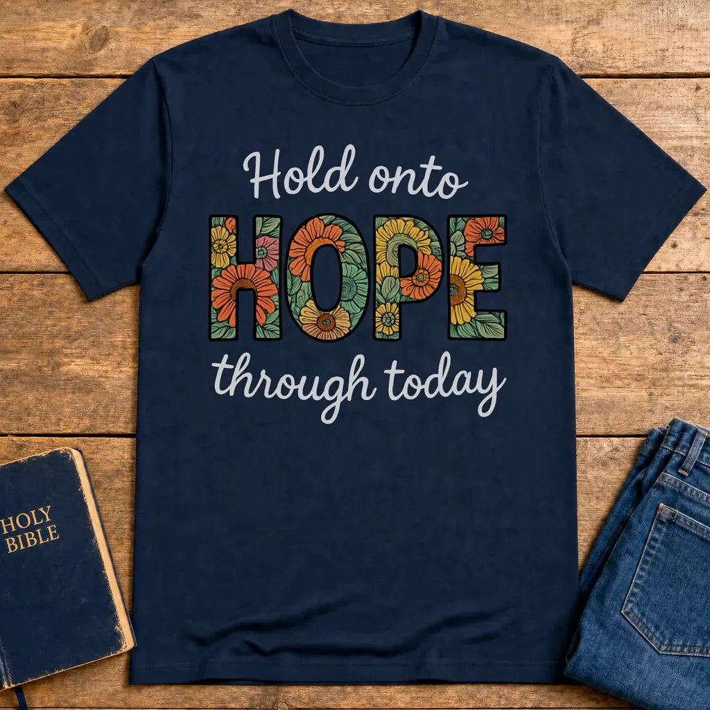 Hope Through Flowers T-Shirt - Navy