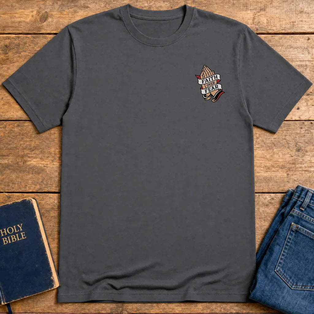 Faith Over Fear T-Shirt - Charcoal