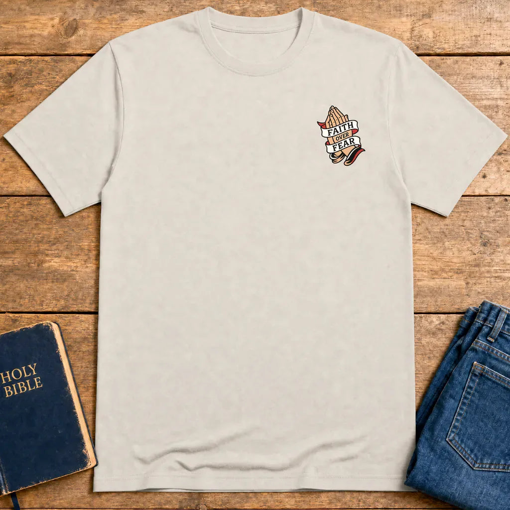 Faith Over Fear T-Shirt - Ice Grey