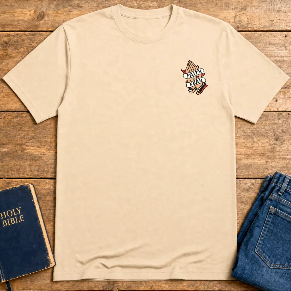 Faith Over Fear T-Shirt - Natural
