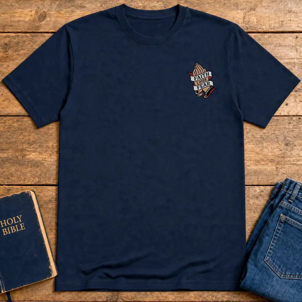 Faith Over Fear T-Shirt - Navy