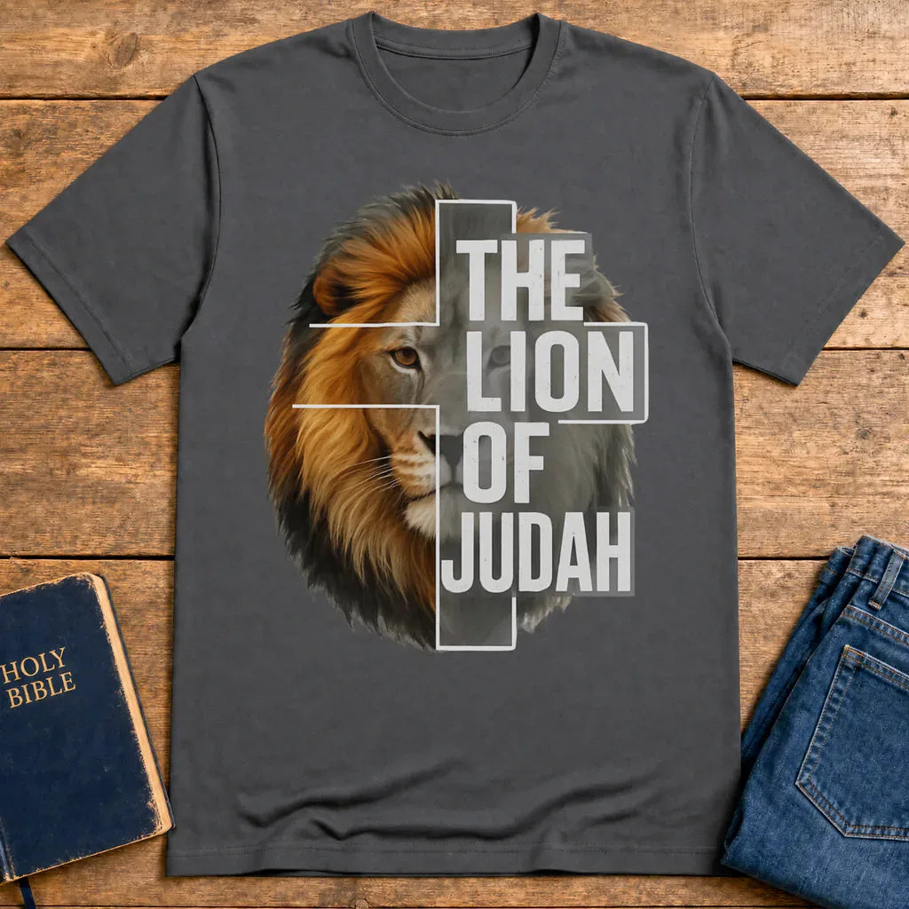 The Lion of Judah T-Shirt - Charcoal