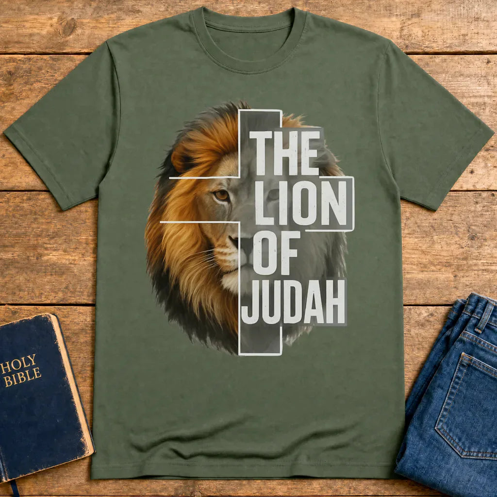 The Lion of Judah T-Shirt - Military Green