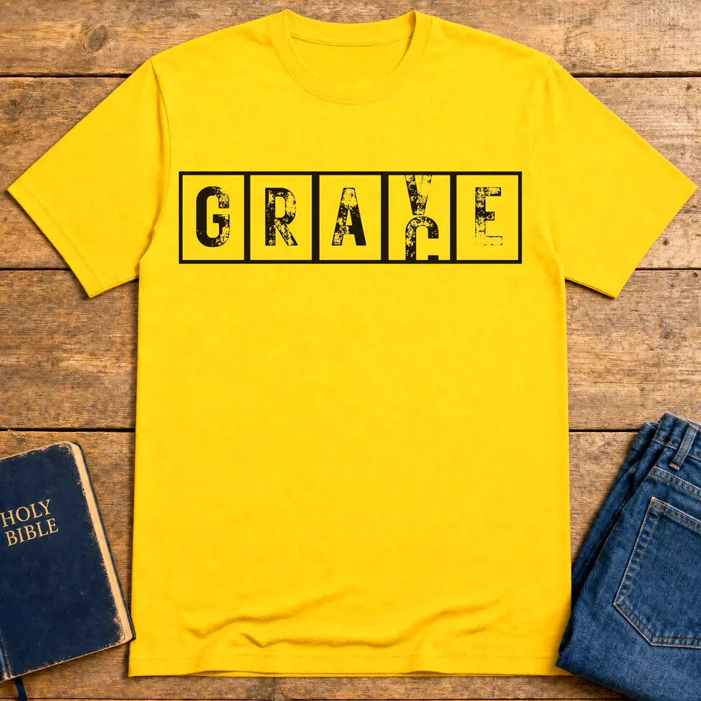 Grace Cross Blocks T-Shirt - Daisy