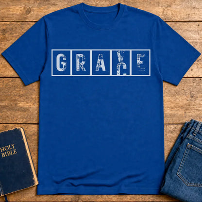 Grace Cross Blocks T-Shirt - Royal