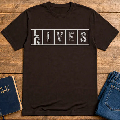 He Gives Lives T-Shirt - Dark Chocolate