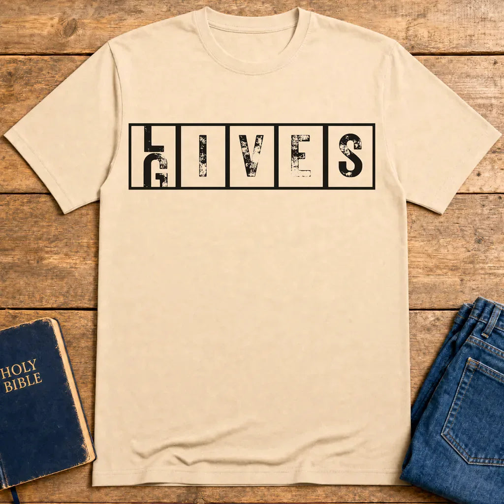 He Gives Lives T-Shirt - Natural