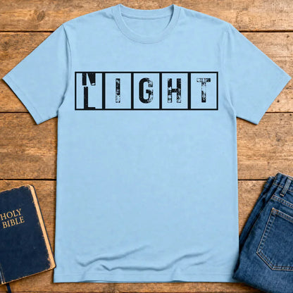 Walk By Faith Not By Night T-Shirt - Light Blue