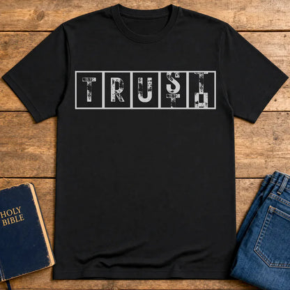 Bold TRUST Statement T-Shirt - Black