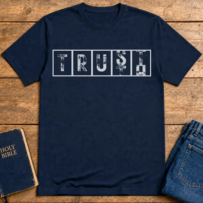 Bold TRUST Statement T-Shirt - Navy