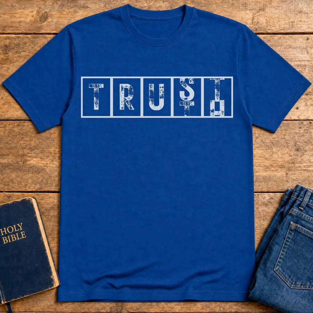 Bold TRUST Statement T-Shirt - Royal