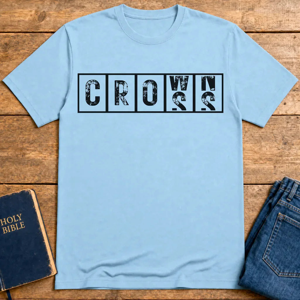 Cross & Crowns T-Shirt - Light Blue