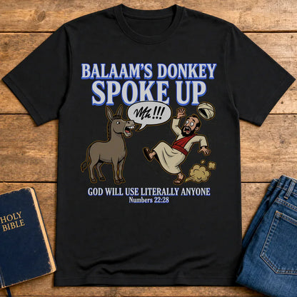 Balaam’s Donkey Spoke Up T-Shirt - Black