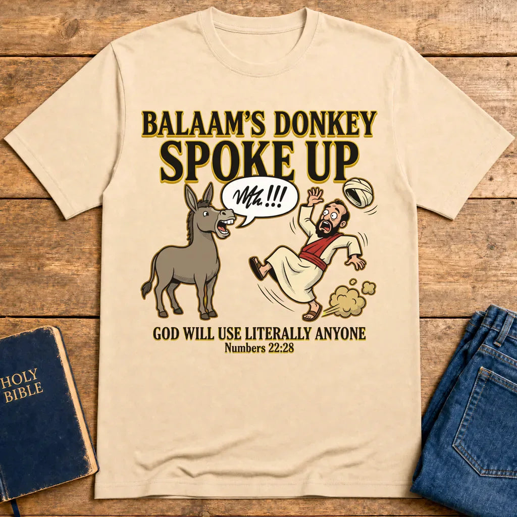 Balaam’s Donkey Spoke Up T-Shirt - Natural