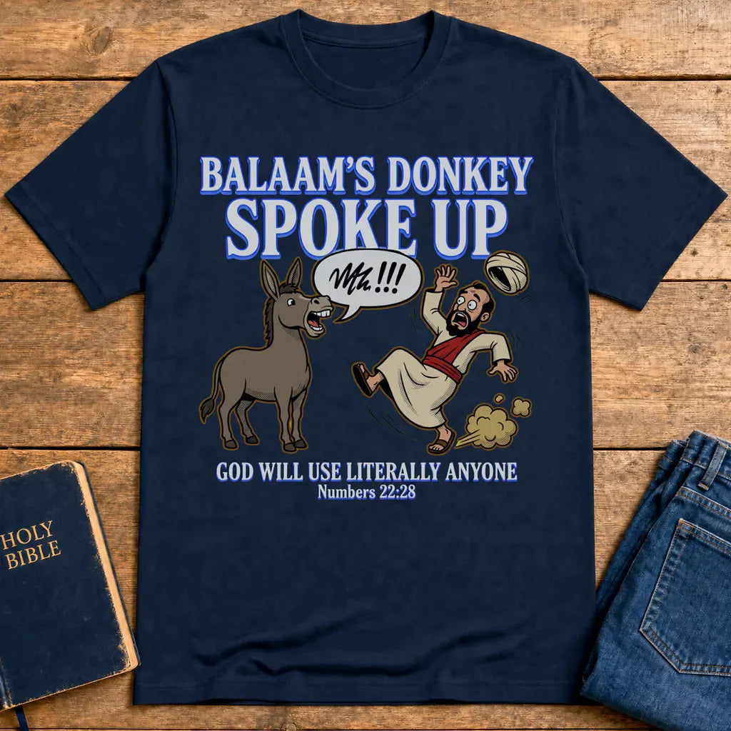 Balaam’s Donkey Spoke Up T-Shirt - Navy