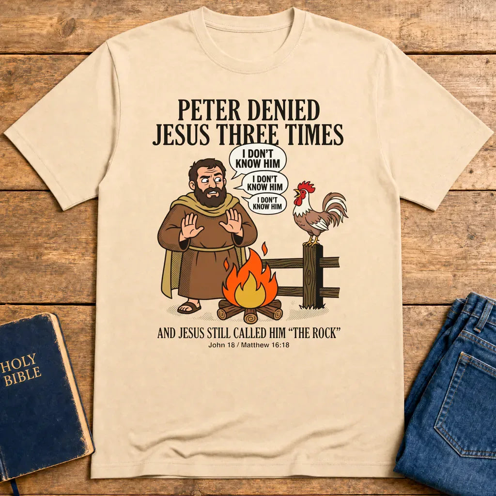 Peter Denied Jesus T-Shirt - Natural