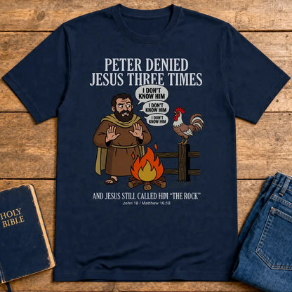 Peter Denied Jesus T-Shirt - Navy