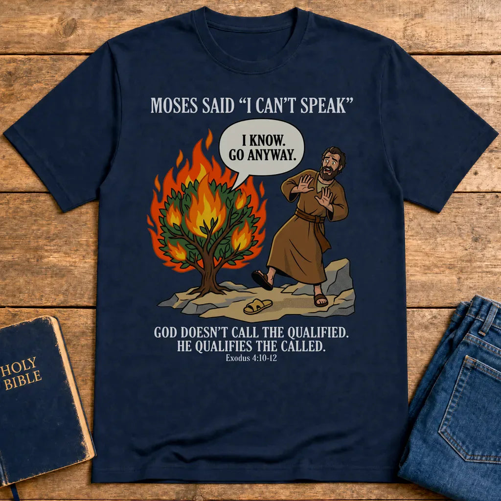 Go Anyway Moses T-Shirt - Navy