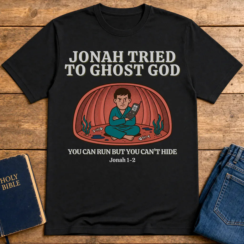 Jonah Tried to Ghost God T-Shirt - Black