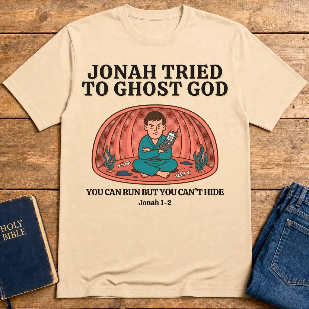 Jonah Tried to Ghost God T-Shirt - Natural