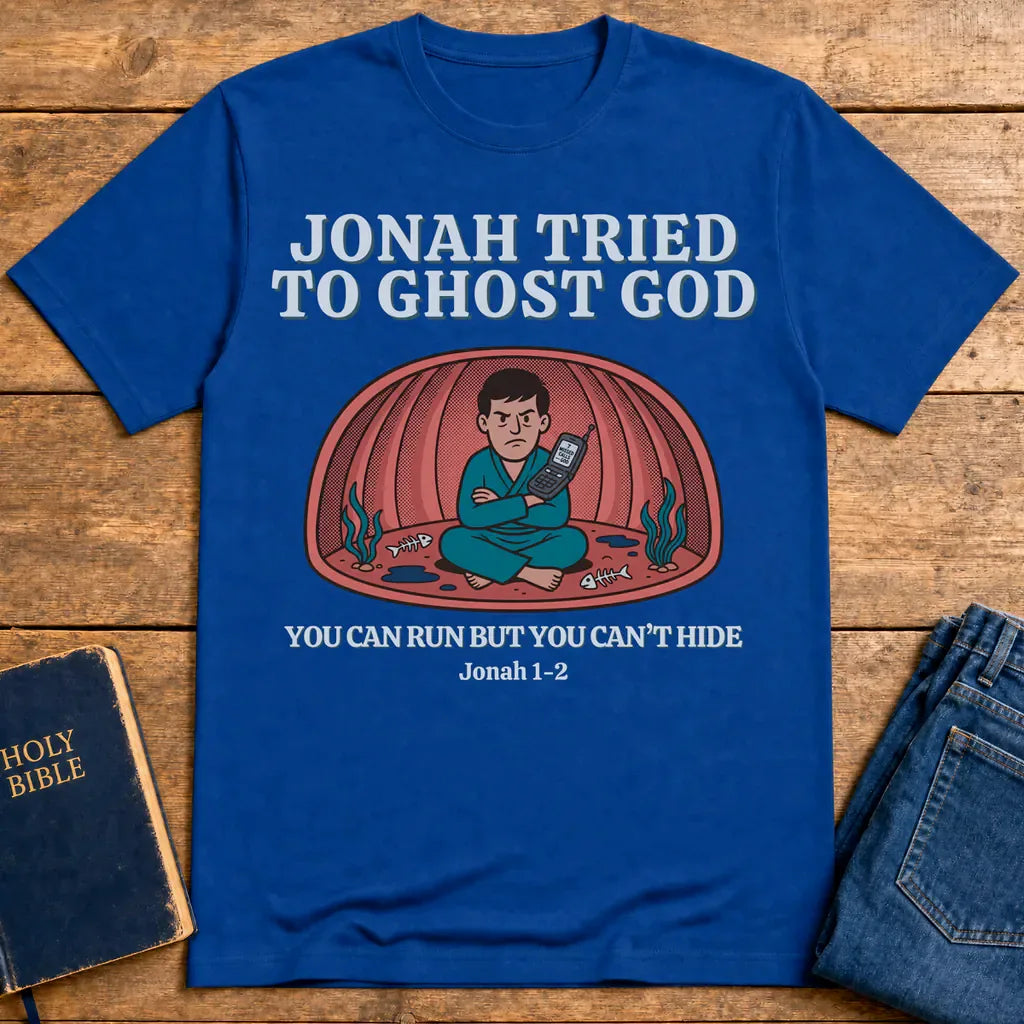 Jonah Tried to Ghost God T-Shirt - Royal
