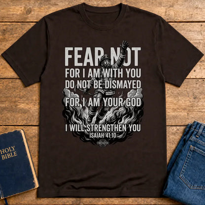 Fear Not Firefighter T-Shirt - Dark Chocolate