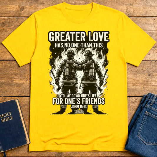 Greater Love Firefighter T-Shirt - Daisy