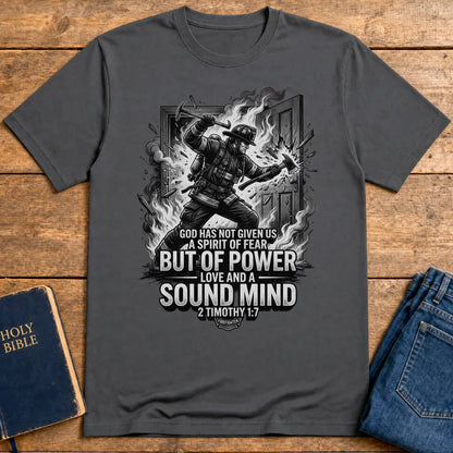 Fearless Firefighter Faith T-Shirt - Charcoal