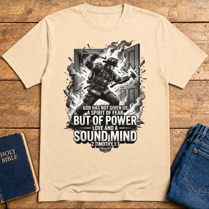 Fearless Firefighter Faith T-Shirt - Natural
