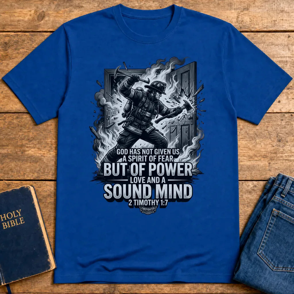 Fearless Firefighter Faith T-Shirt - Royal
