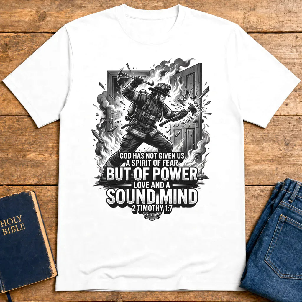 Fearless Firefighter Faith T-Shirt - White