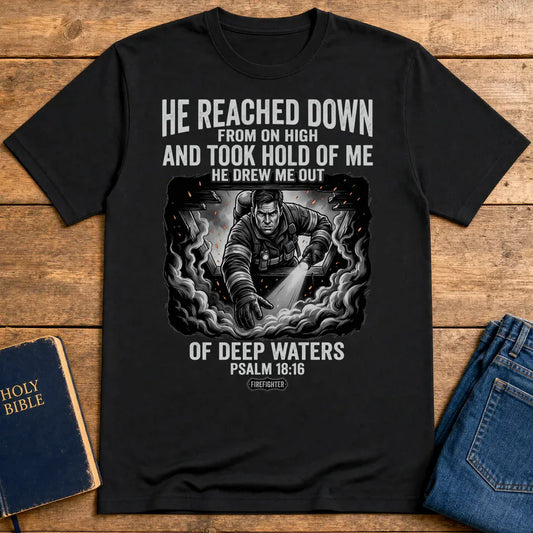 Rescued by Faith T-Shirt - Black