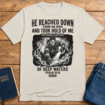 Rescued by Faith T-Shirt - Ice Grey