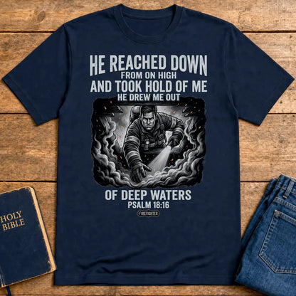 Rescued by Faith T-Shirt - Navy