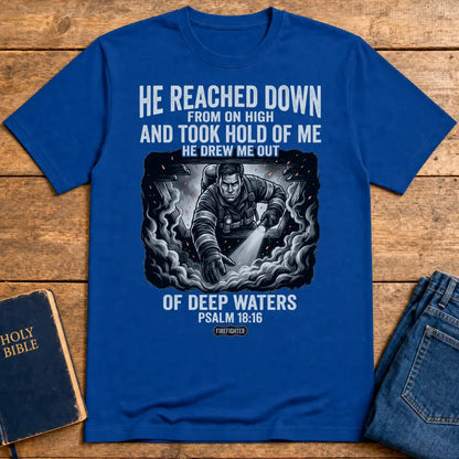 Rescued by Faith T-Shirt - Royal