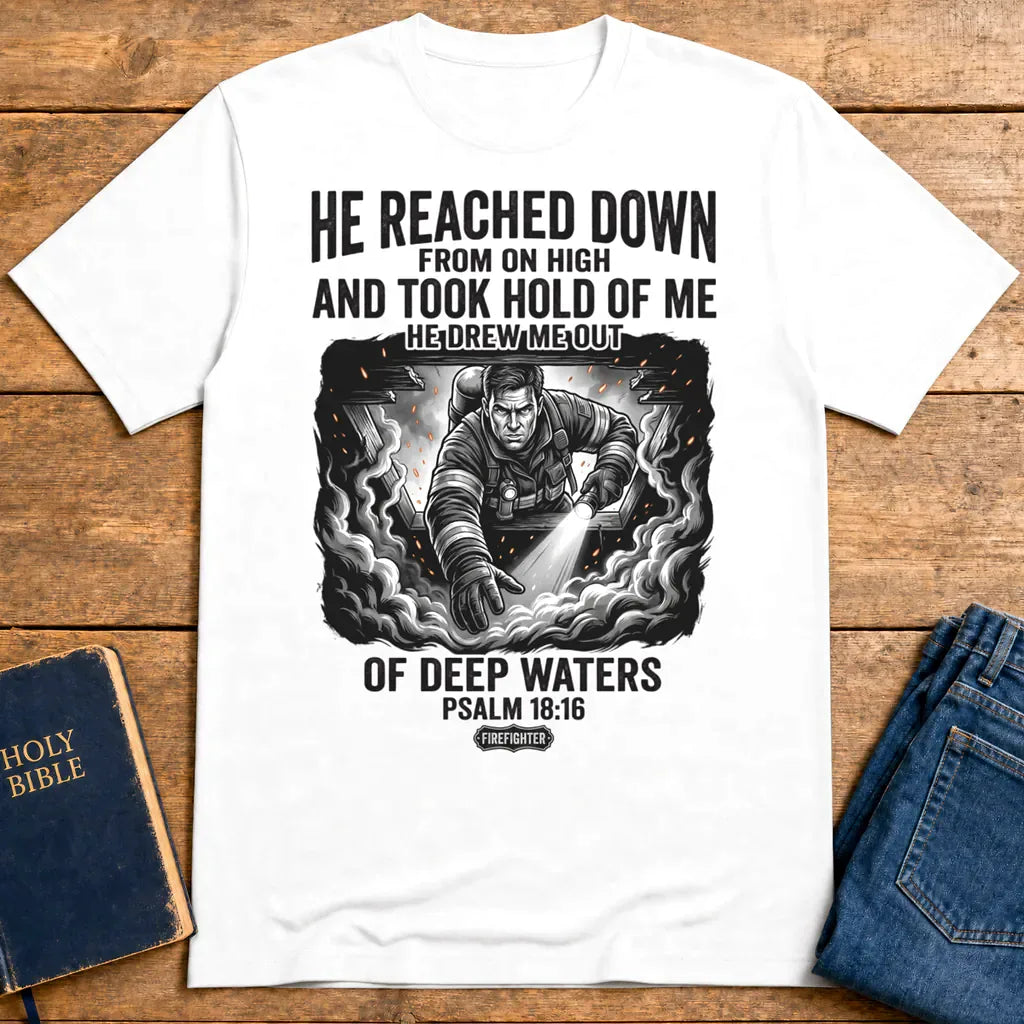 Rescued by Faith T-Shirt - White