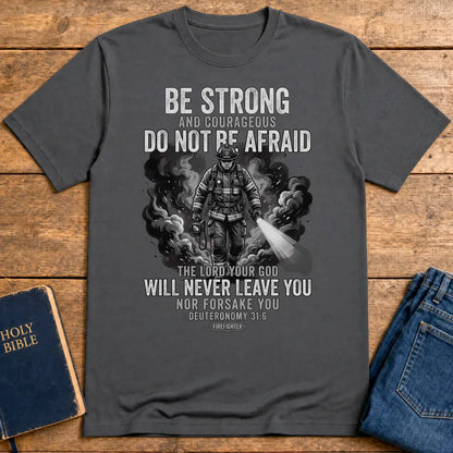 Fearless Firefighter Faith T-Shirt - Charcoal