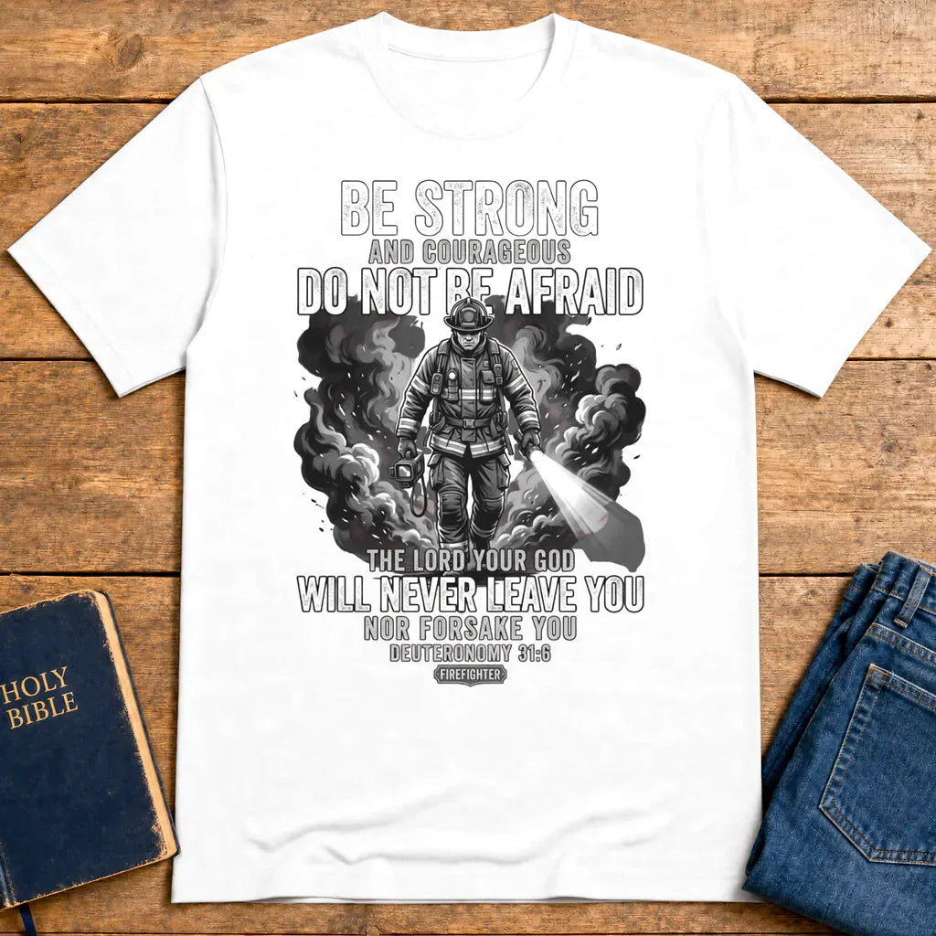 Fearless Firefighter Faith T-Shirt - White