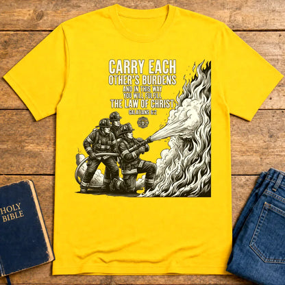 Law of Christ Firefighter T-Shirt - Daisy